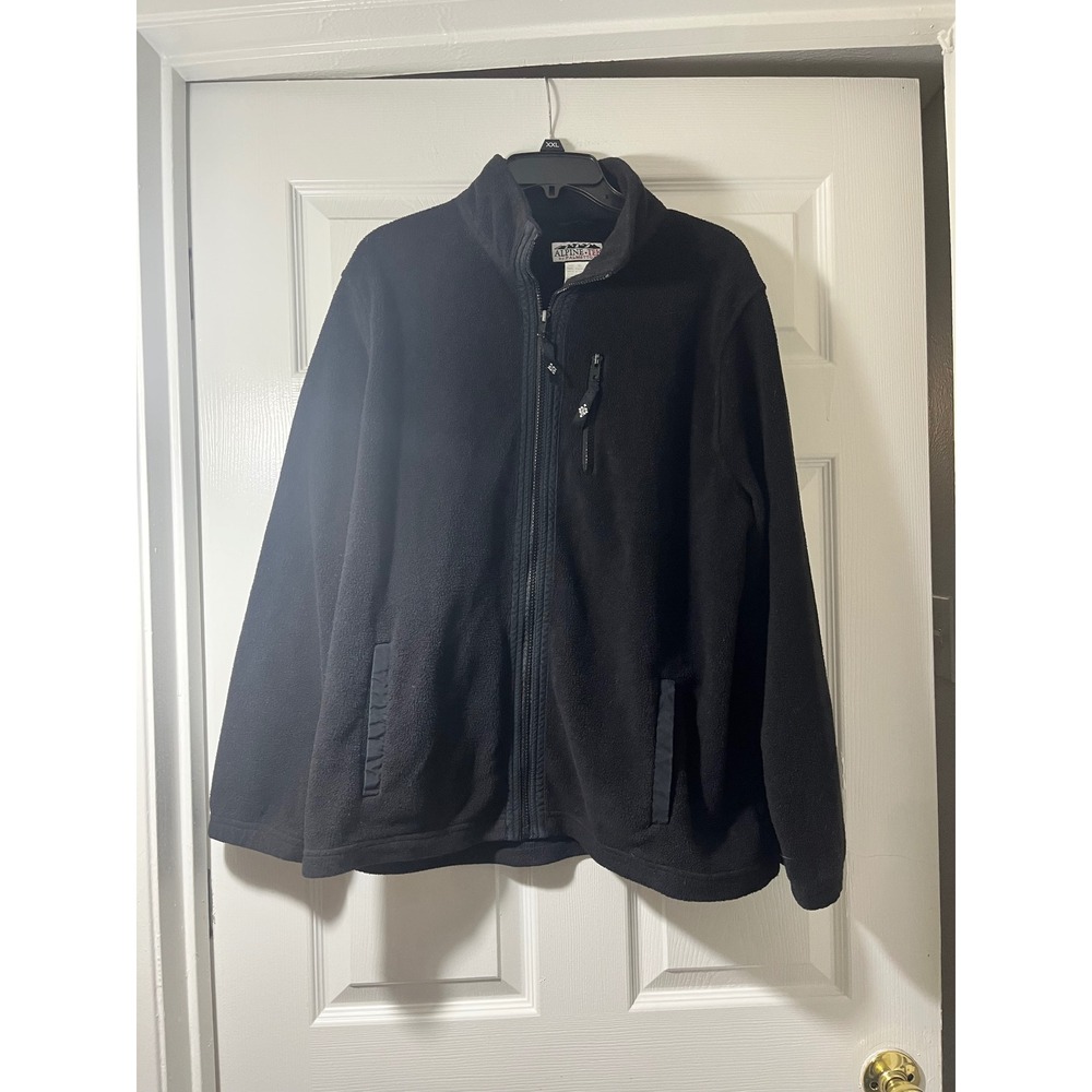 Alpine Tek by Palmetto's Mens XL Black Full‎ Zip Fleece Jacket Mock Neck Outdoor